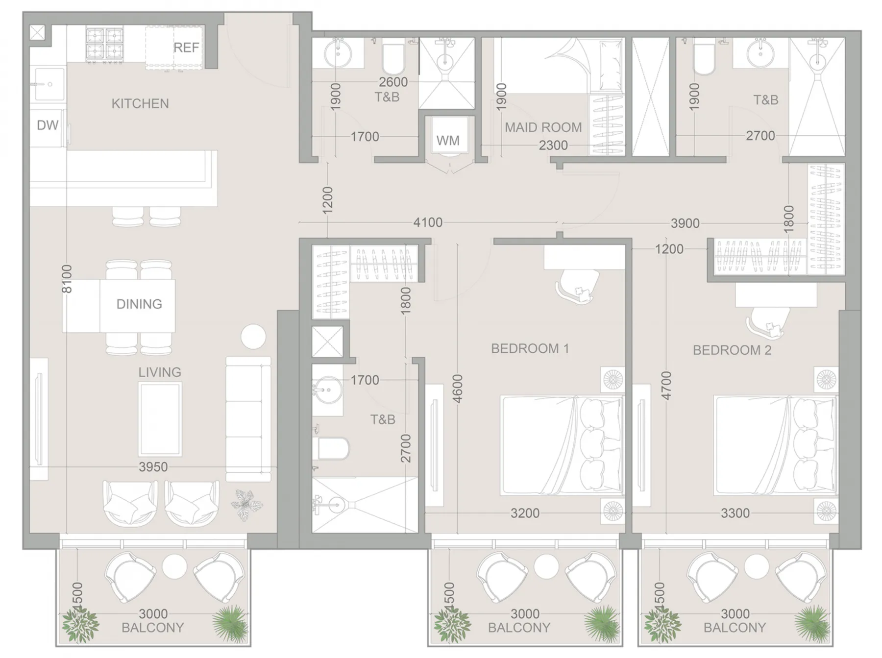 2 yatak odalı daire — Al Barsha South 4, Dubai — 8/8