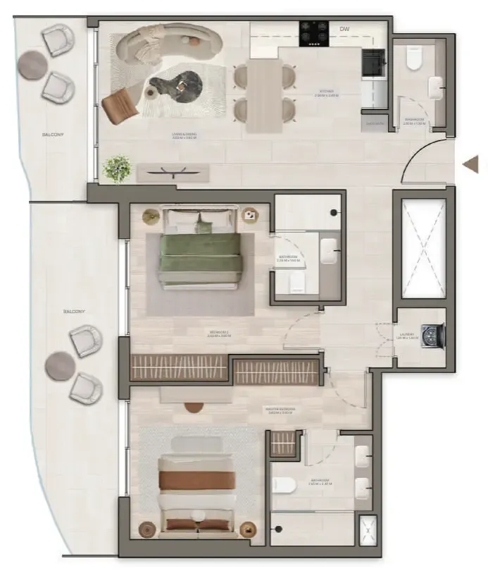 2 yatak odalı daire — Jumeirah Village Circle, Dubai — 17/17