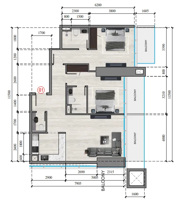 2 yatak odalı daire — Al Barsha South 2, Dubai — 12/12