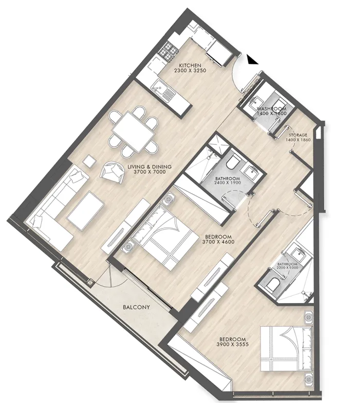 2 yatak odalı daire — Dubai Islands — 9/9