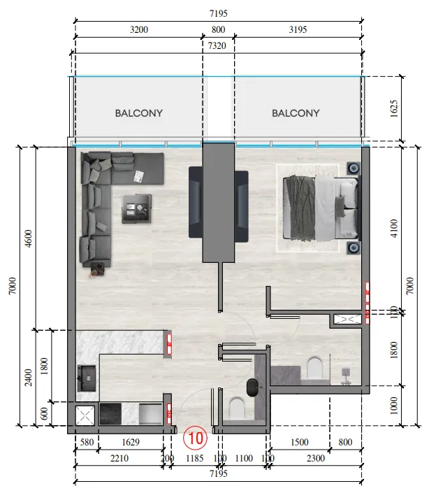 1 yatak odalı daire — Al Barsha South 2, Dubai — 12/12