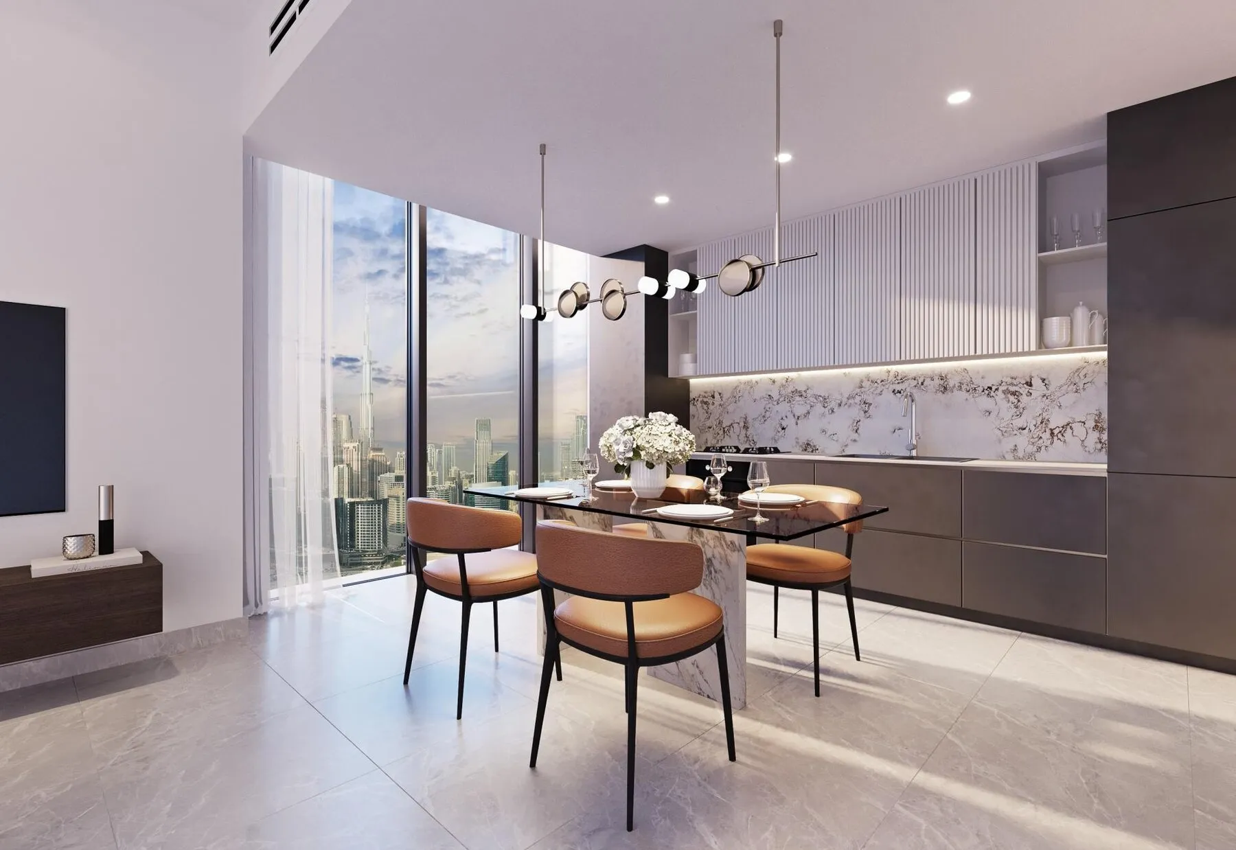 Studio met panoramisch uitzicht op het Dubai Canal, Burj Khalifa en het moderne Dubai! ROI, studio, 46,49 m²