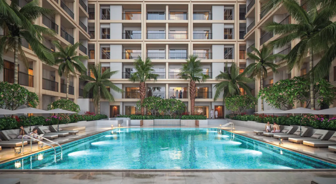 Appartementen in het wooncomplex Marriott Residences, in Al Barsha South, Dubai! Eén, 2 slaapkamers, 139 m²