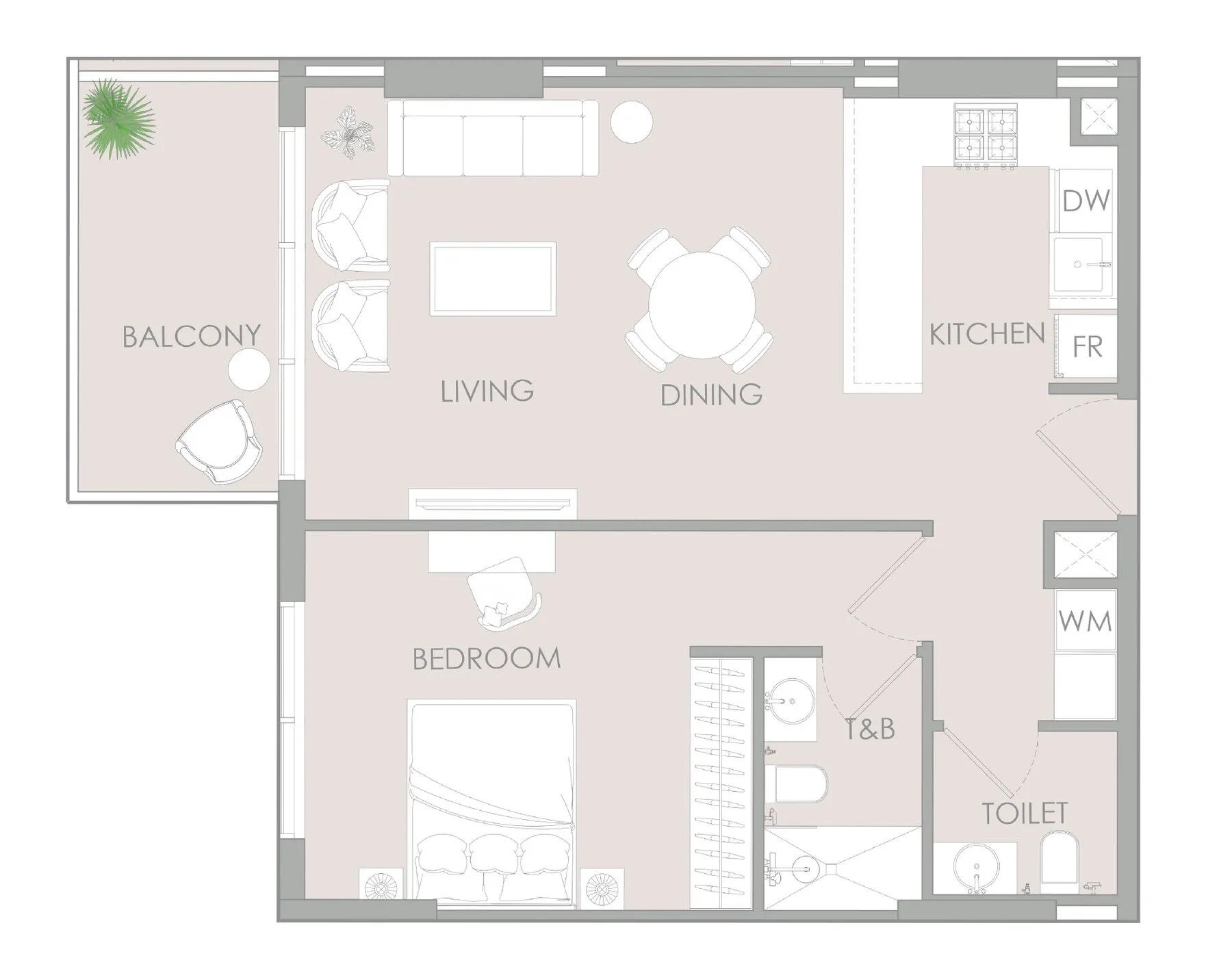 1 yatak odalı daire — Dubai Sports City — 7/7