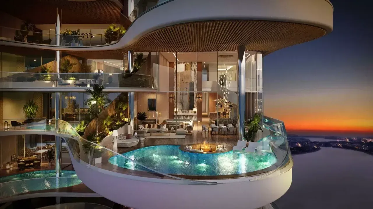 Penthouse met privézwembad op het terras in het nieuwe ultra-luxe complex One Cresce, 6 slaapkamers, 2090 m²