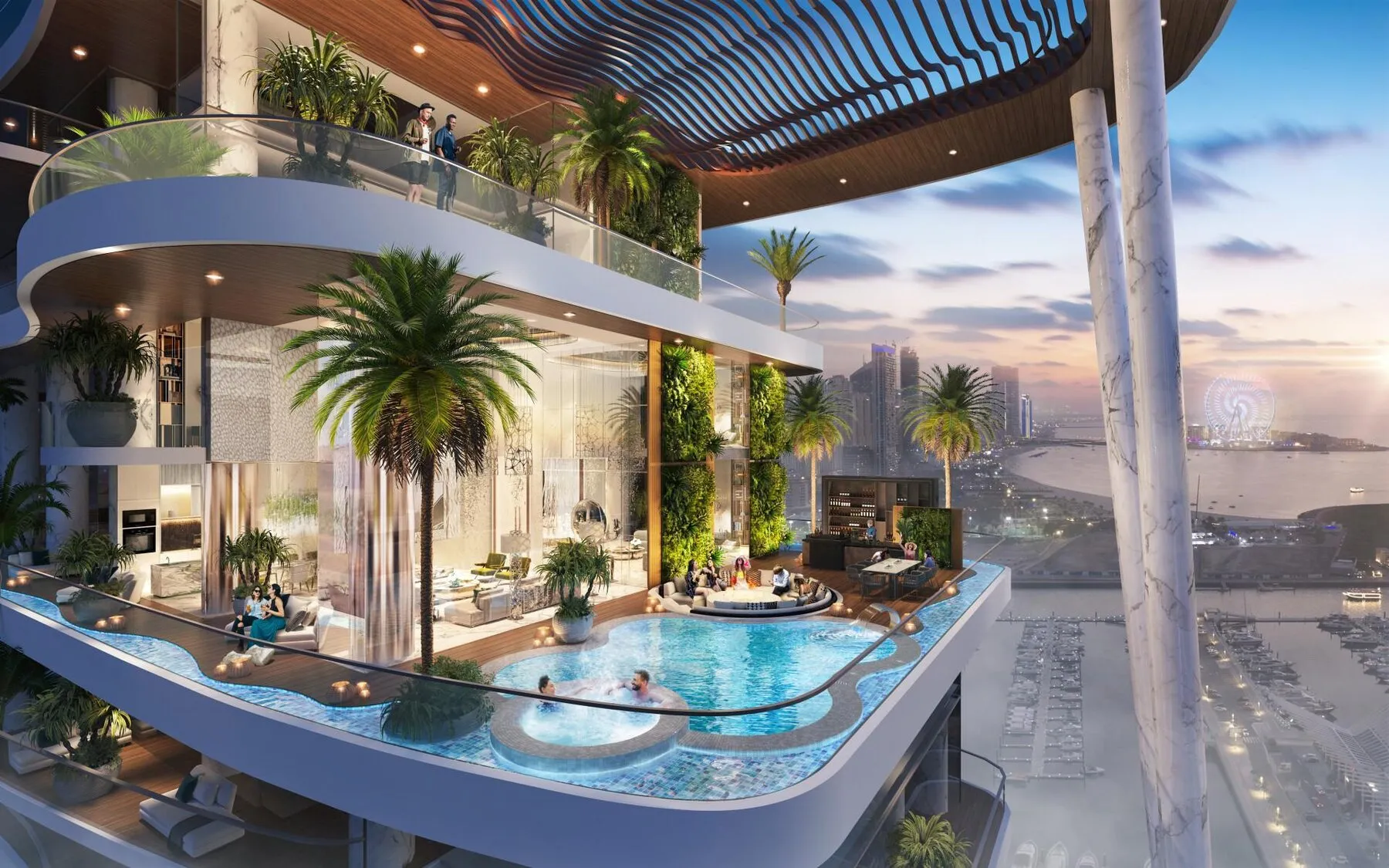 1 yatak odalı daire — Dubai Marina — 6/20