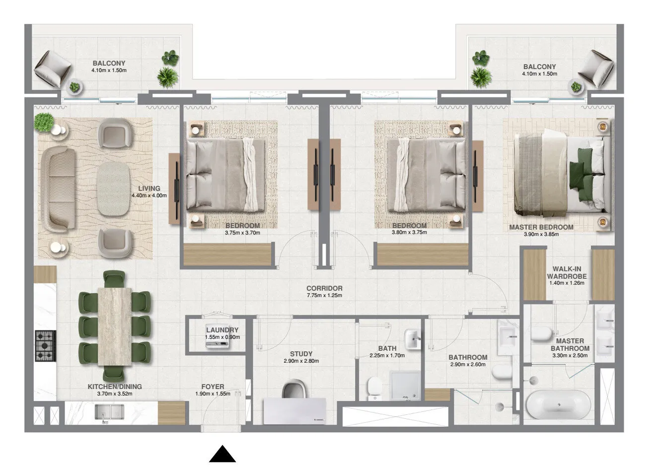 3 yatak odalı daire — Emaar South, Dubai — 9/9