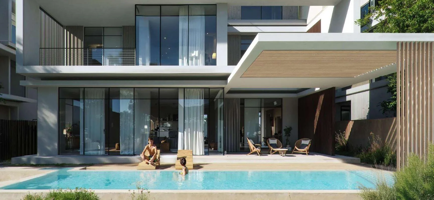 Villa in het luxe wooncomplex Naseem Al Jurf, gelegen tussen Abu Dhabi en, 5 slaapkamers, 616 m²