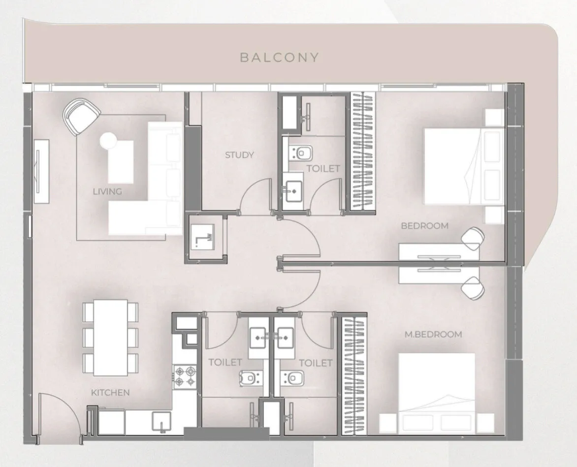 2 yatak odalı daire — Motor City, Dubai — 5/5