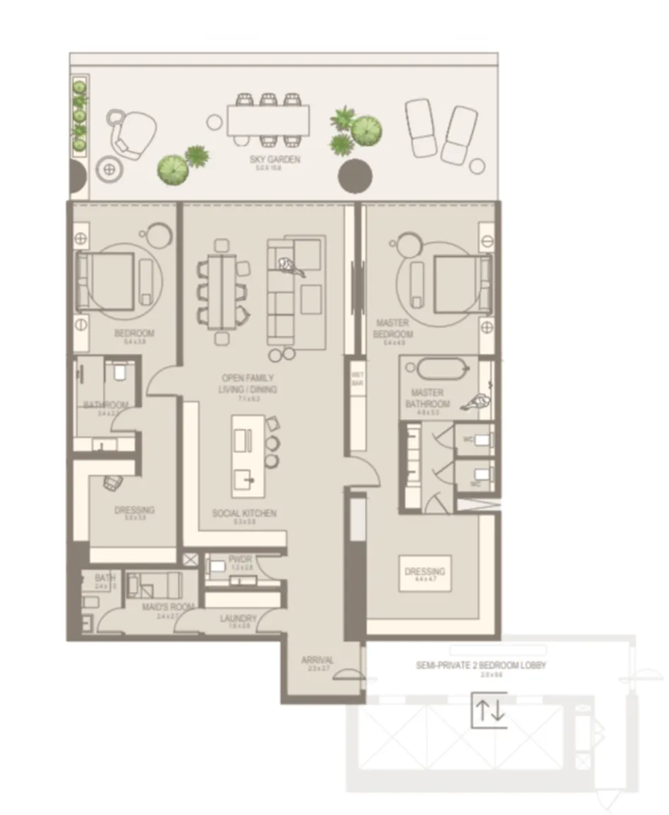 2 yatak odalı daire — Barsha Heights, Dubai — 8/8