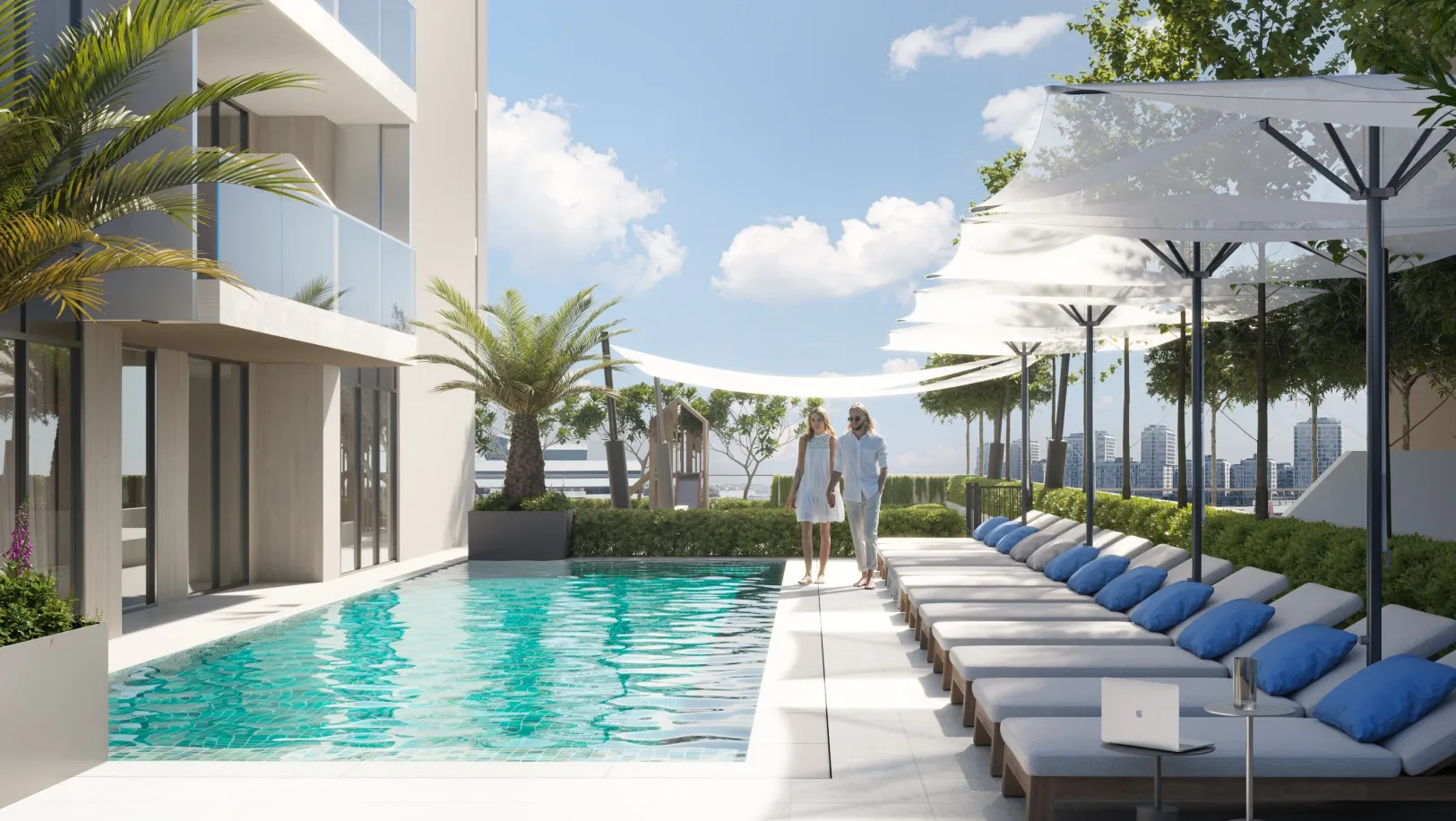 Gemeubileerd appartement in het nieuwe Lum1nar project in Jumeirah Village Tria, 1 slaapkamers, 55 m²