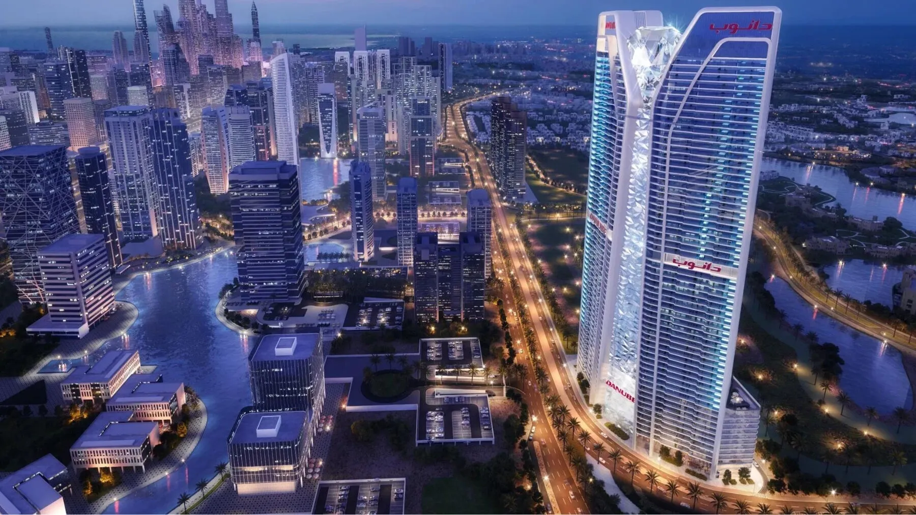 Luxe appartement in het nieuwe Diamondz by Danube-complex in Jumeirah Lak, 2 slaapkamers, 90 m²