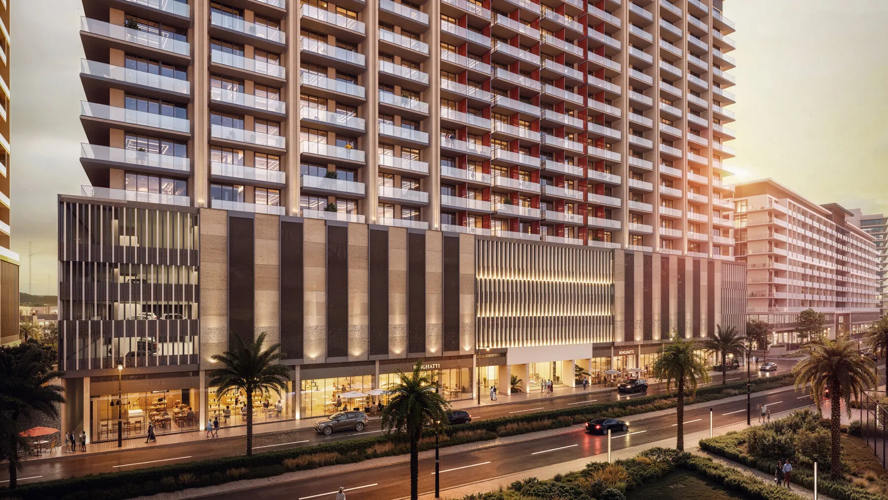 Luxe woonproject Binghatti Ruby in het levendige stedelijke centrum van Jumeirah Vil, 2 slaapkamers, 108 m²