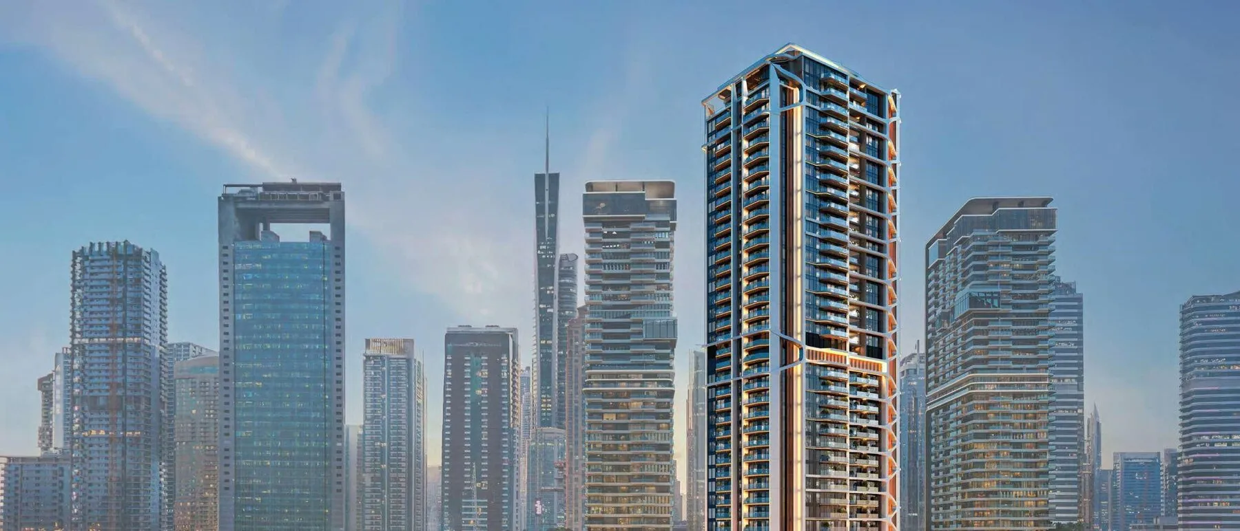 Appartement in het nieuwe woonproject Altiera Heights in de pittoreske omgeving van Jumeirah I, 1 slaapkamers, 76 m²