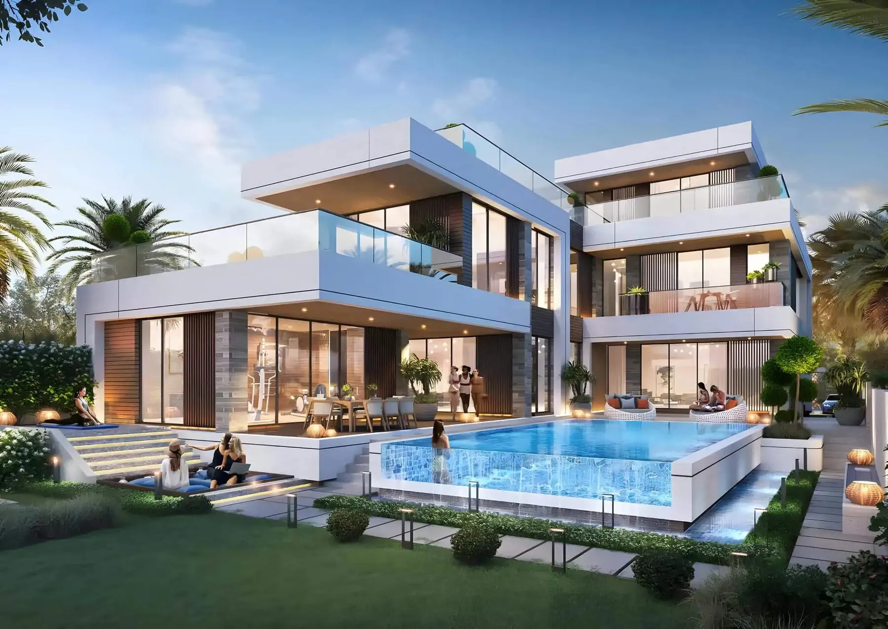 Gemeubileerd ruim herenhuis met 2 verdiepingen en 4 slaapkamers! In het elite familiegerichte megaproject DAMAC Lagoons! Er is een afbetalingsplan! Het ROI-niveau overschrijdt 11%! Damac Lagoons Marokko 1 - ideaal als investering!, 4 slaapkamers, 212 m²