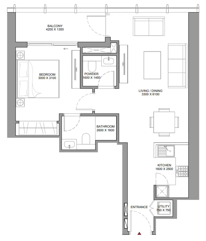 1 yatak odalı daire — Ras Al Khor, Dubai — 14/14