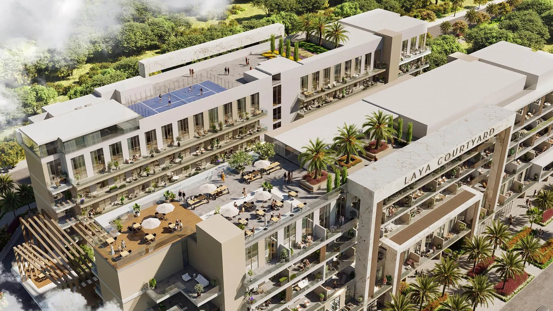 Prachtige Laya Courtyard appartementen in de pittoreske omgeving van Dubai Studio City! Verdieping, 1 slaapkamer, 68 m²