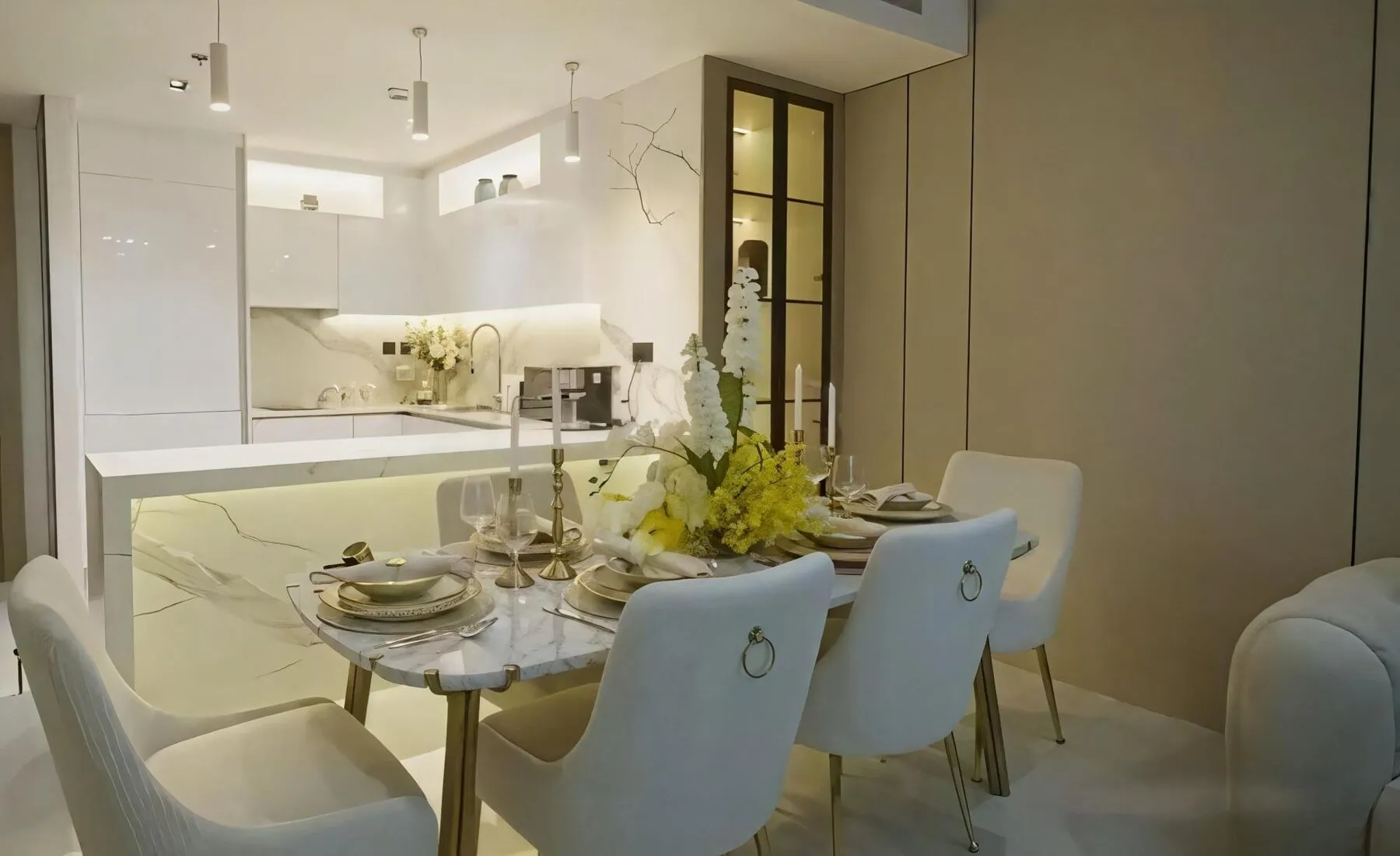 Appartementen in het comfortabele Lazord by Lapis project in Majan, Dubai! Ja, 1 slaapkamer, 75 m²