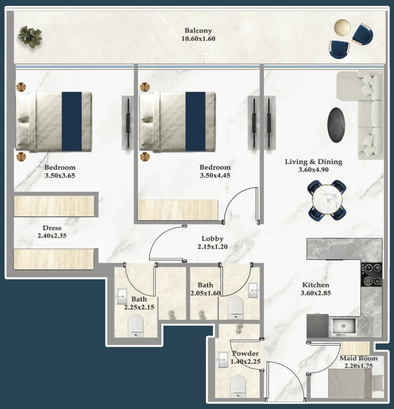 2 yatak odalı daire — Jebel Ali, Dubai — 15/15