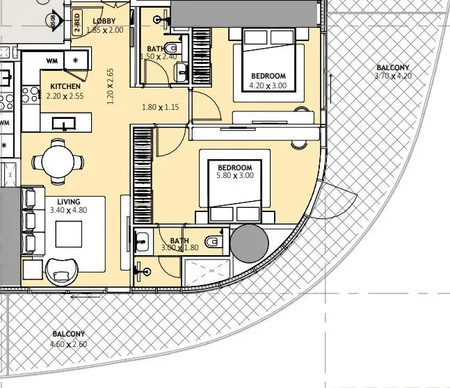 2 yatak odalı daire — Business Bay, Dubai — 20/20