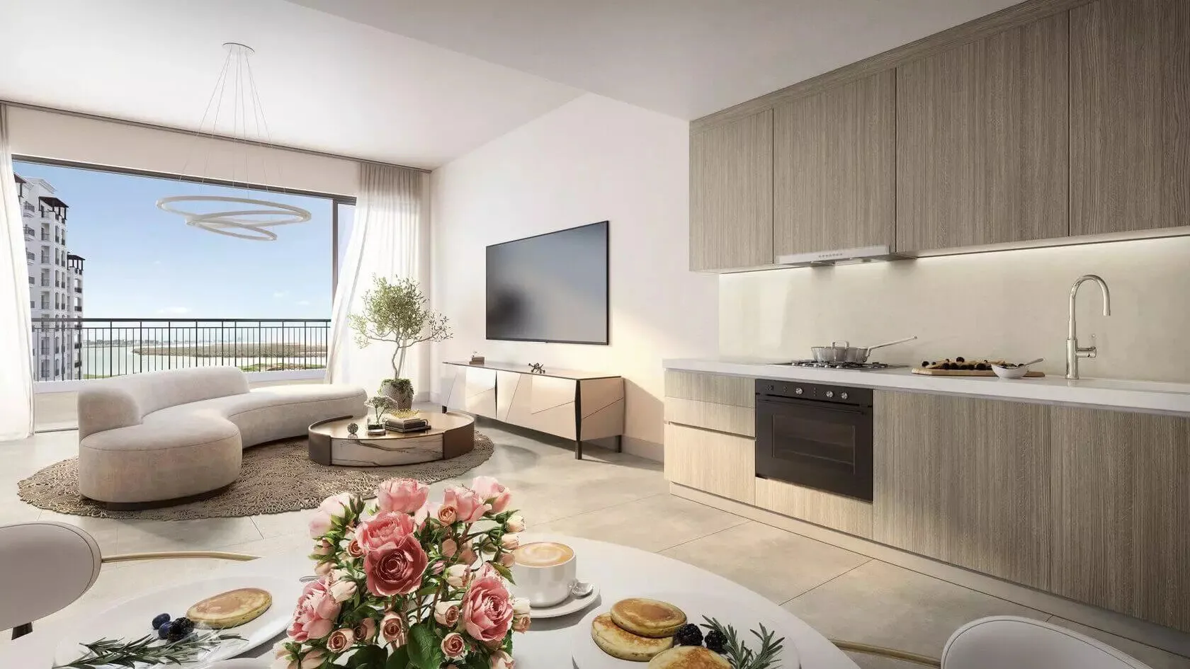 Ervaar het moderne eilandleven in dit gloednieuwe, ruime appartement met 1 slaapkamer gelegen in de prestigieuze Yas Golf Collection, Yas Island, Abu Dhabi!, 1 slaapkamer, 79,12 m²