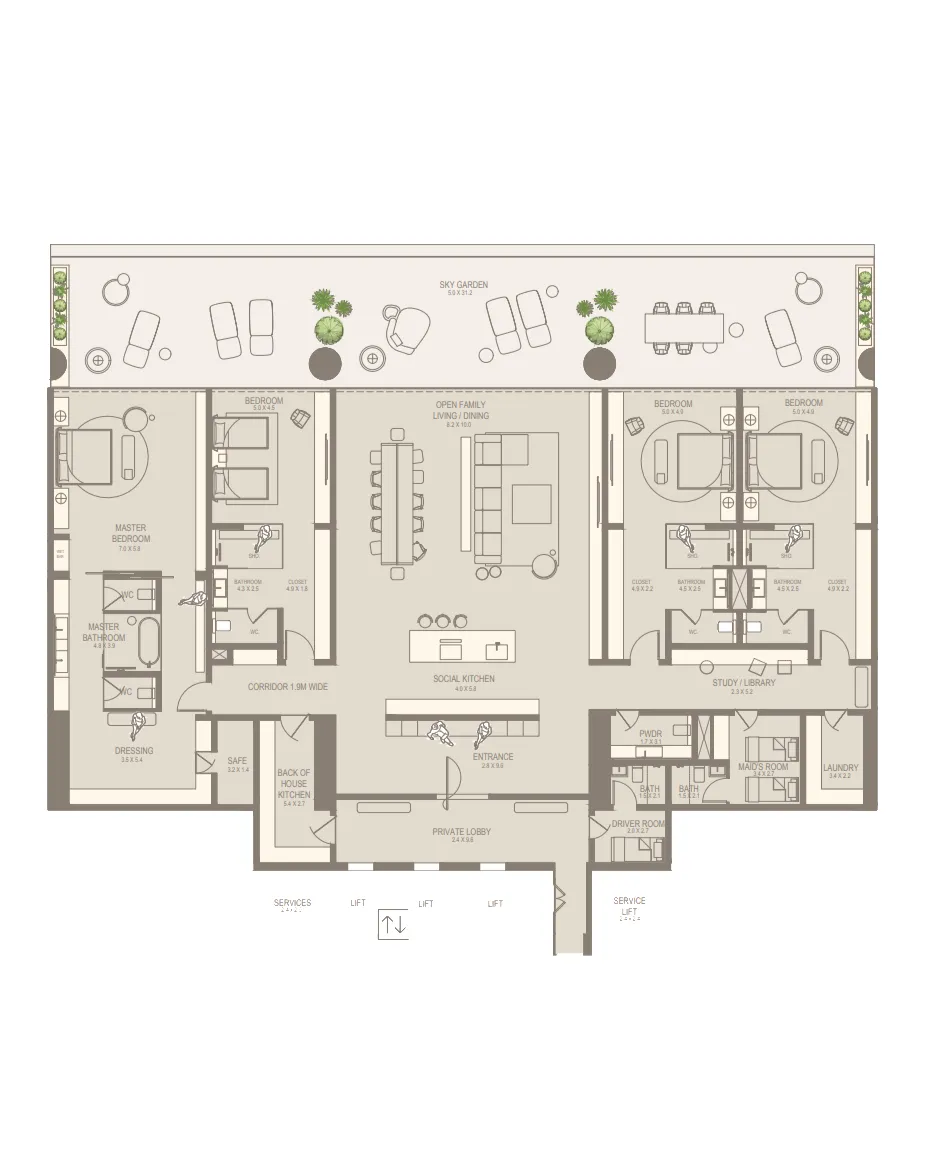 4 yatak odalı daire — Barsha Heights, Dubai — 8/8