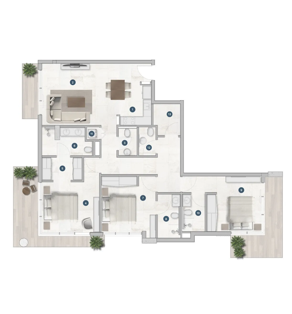 3 yatak odalı daire — Jebel Ali Village, Dubai — 16/16