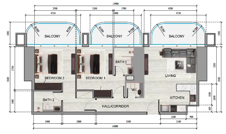 2 yatak odalı daire — Motor City, Dubai — 10/10