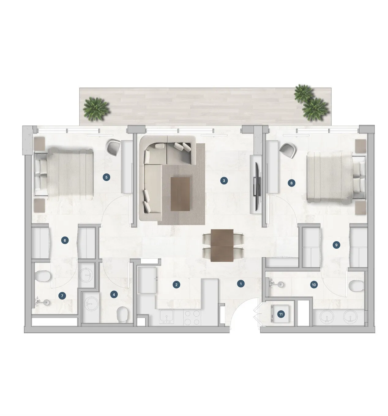 2 yatak odalı daire — Jebel Ali Village, Dubai — 15/15