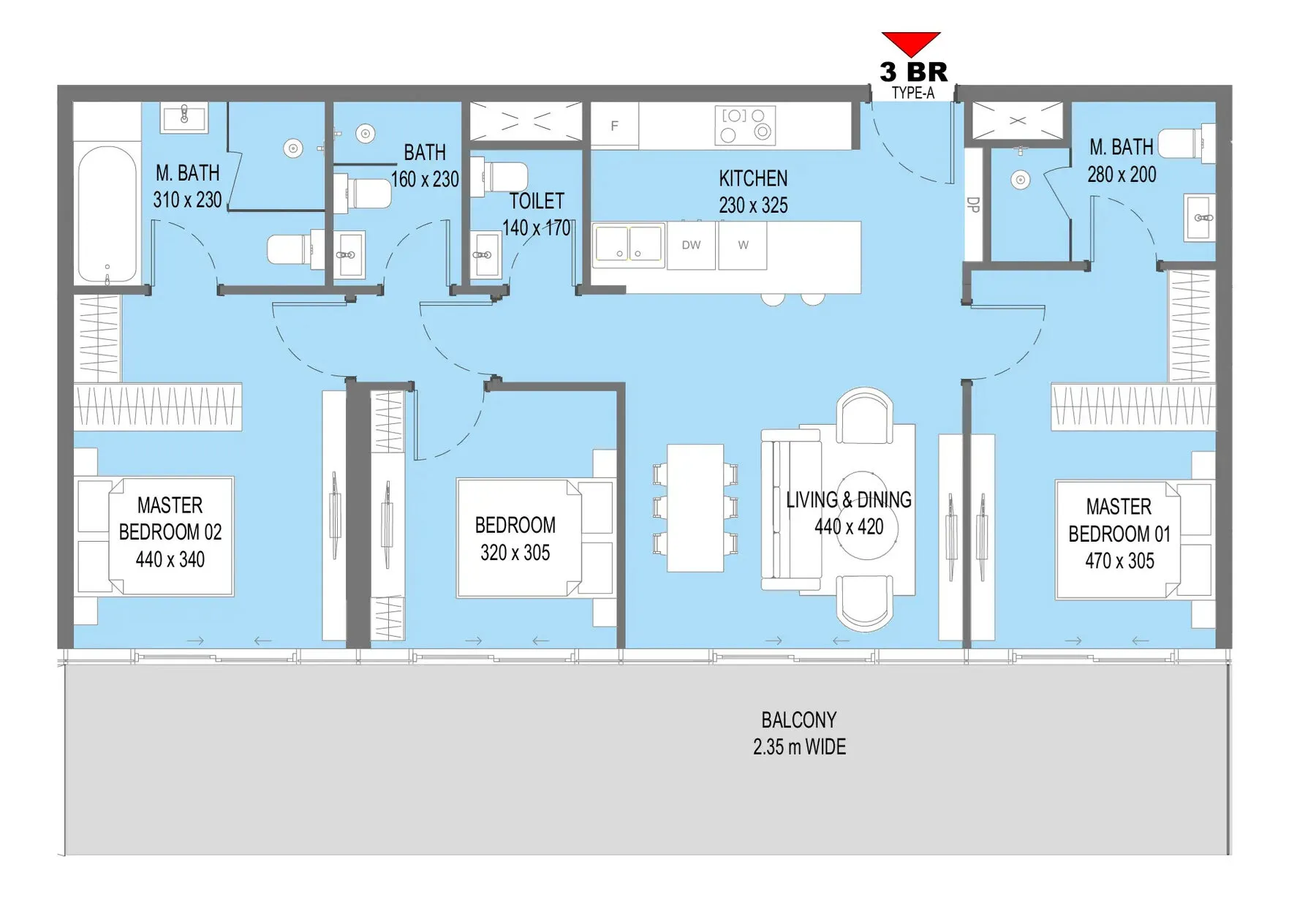 3 yatak odalı çatı katı — Saadiyat Island, Abu Dabi — 14/14