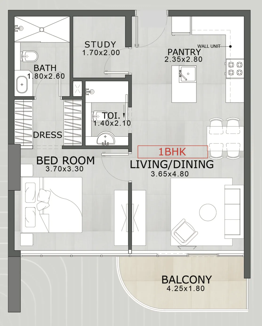 1 yatak odalı daire — Al Barsha South 4, Dubai — 12/12