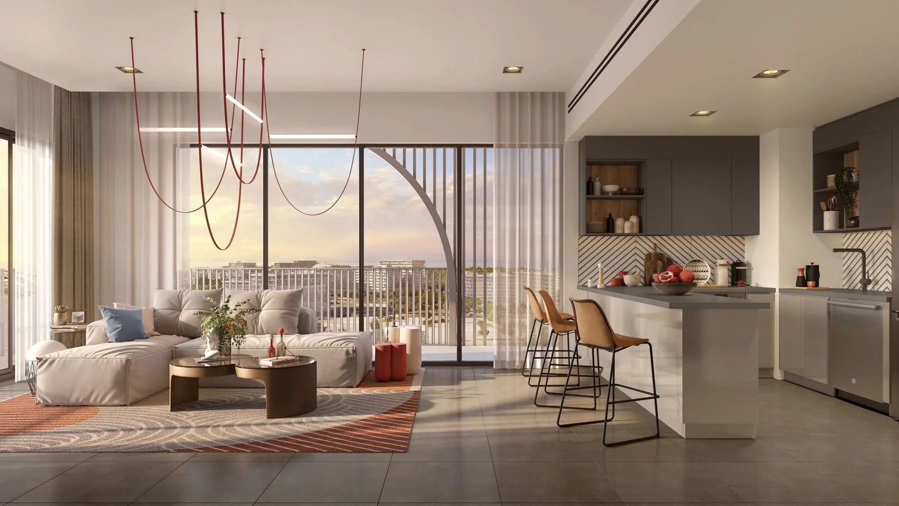 Volledig gemeubileerde appartementen in het nieuwe luxe project Aldar Nouran Living! Op Saadiyat-eiland in Abu Dhabi! Geweldige optie voor wonen en investeren!, 1 slaapkamer, 78,28 m²
