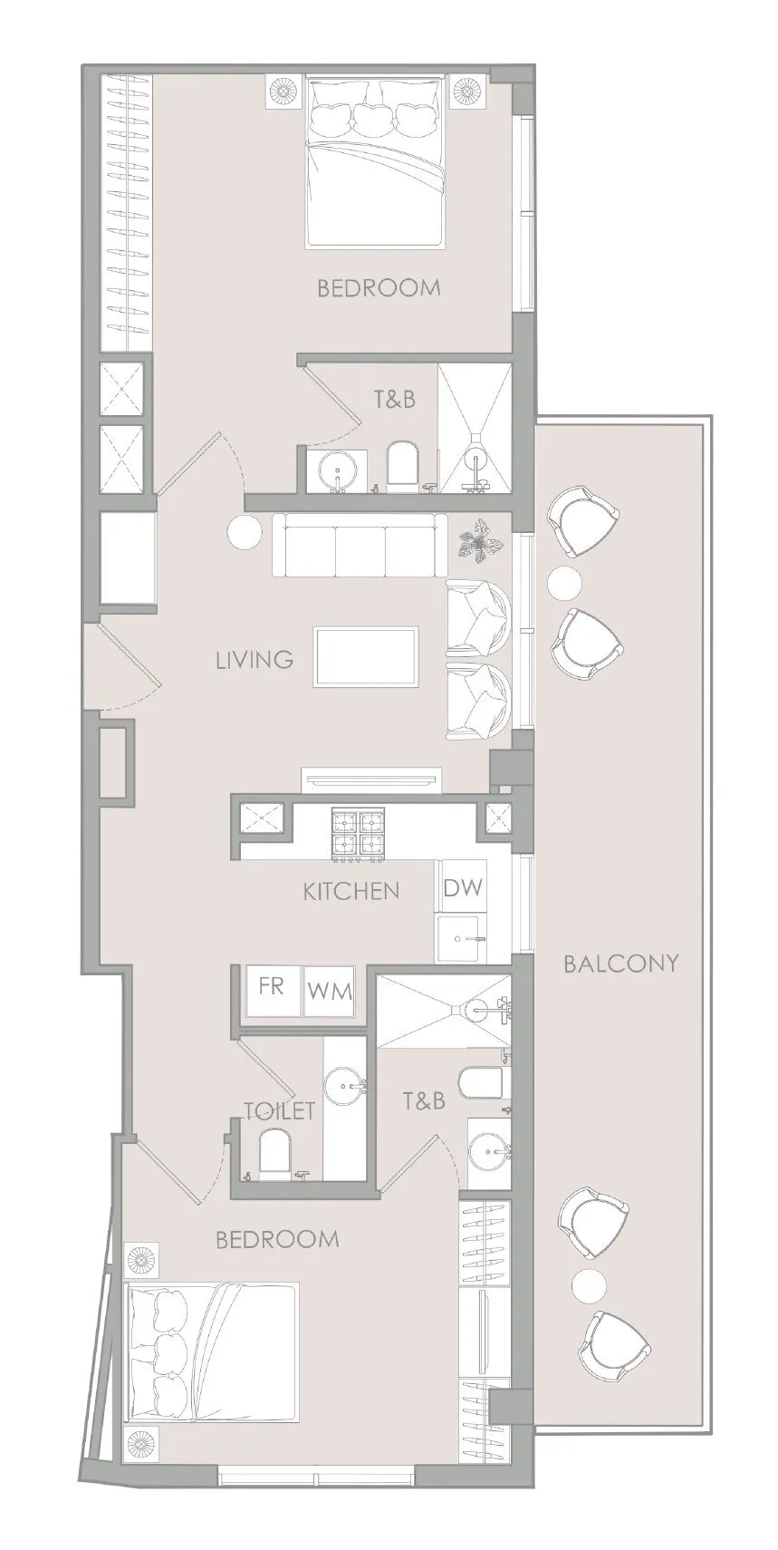 2 yatak odalı daire — Dubai Sports City — 7/7