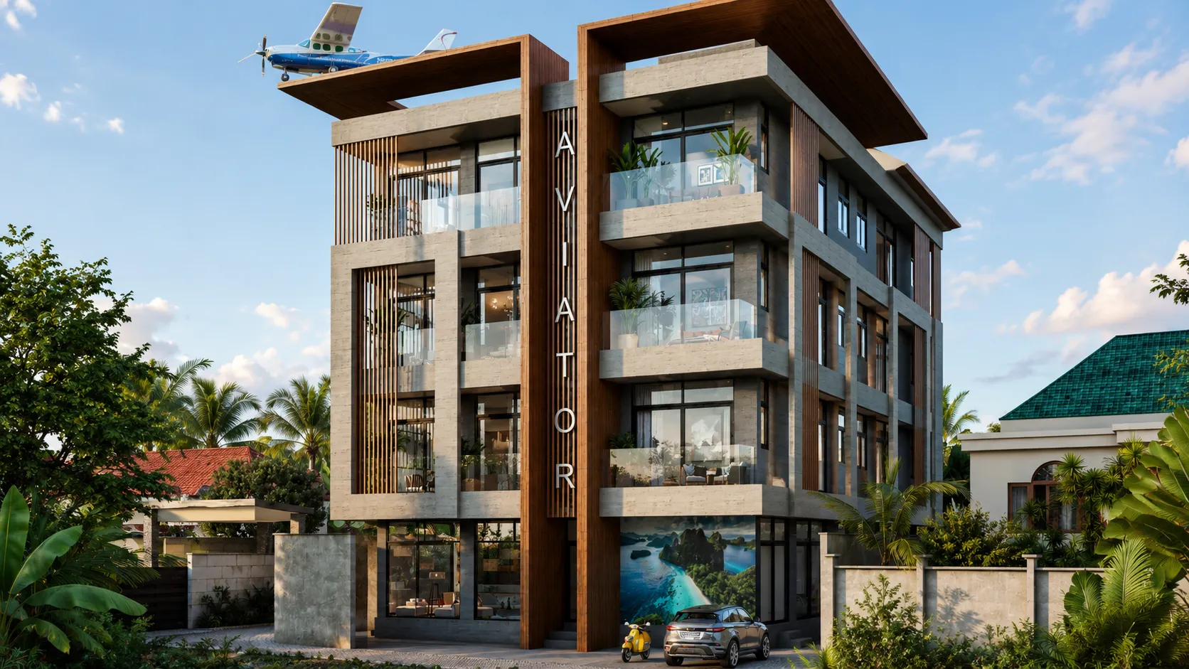 Appartement au centre de Canggu pour la vie et les revenus passifs !, 2 chambres, 42 m²