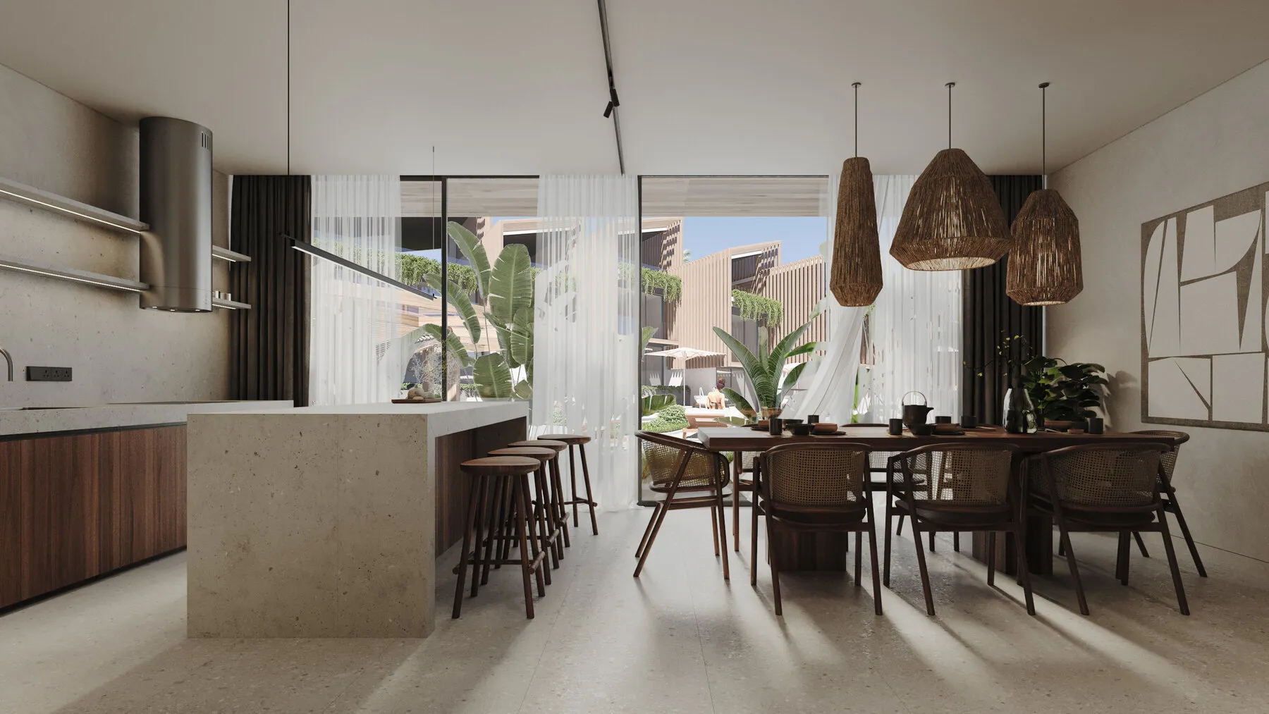 Villa's in het Pandawa Hills Villas-complex met een uniek natuurlijk landschap aan de oceaan., 3 slaapkamers, 201 m²