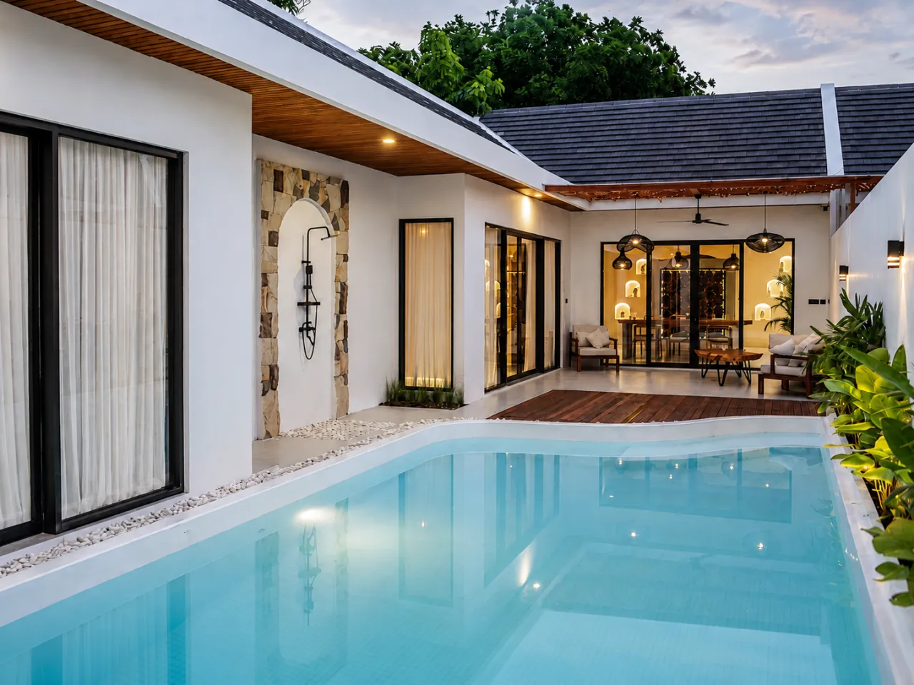 Villa con vista sulla giungla a Nyang Nyang, Uluwatu, 2 camere da letto, 110 m²