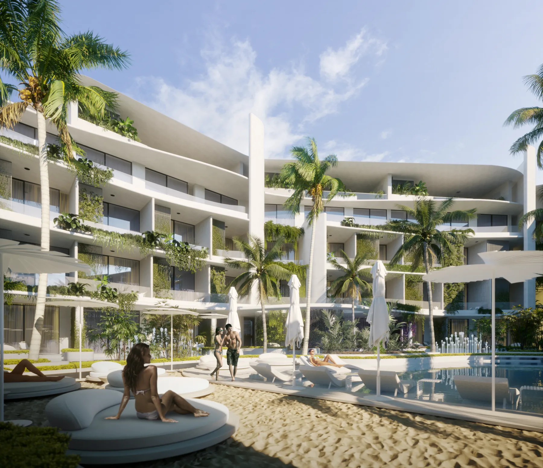 Modern residential complex 900 meters from the ocean!, 1 bedroom, 40 m²
