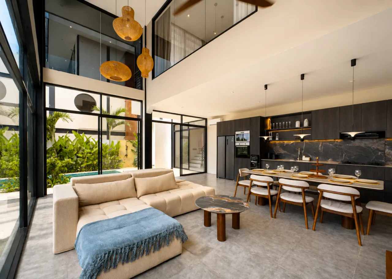 Villa moderne de 4 chambres à Canggu, 4 chambres, 455 m²