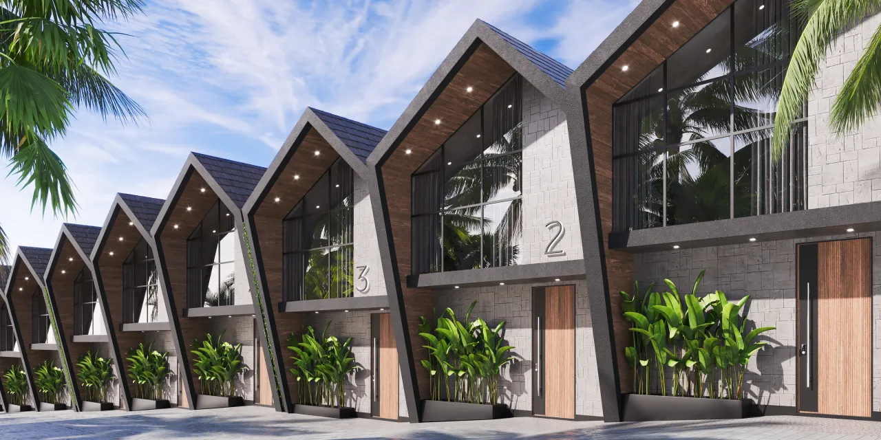 Appartements et maisons de ville à 300 mètres de la plage de Berawa !, 2 chambres, 115 m²