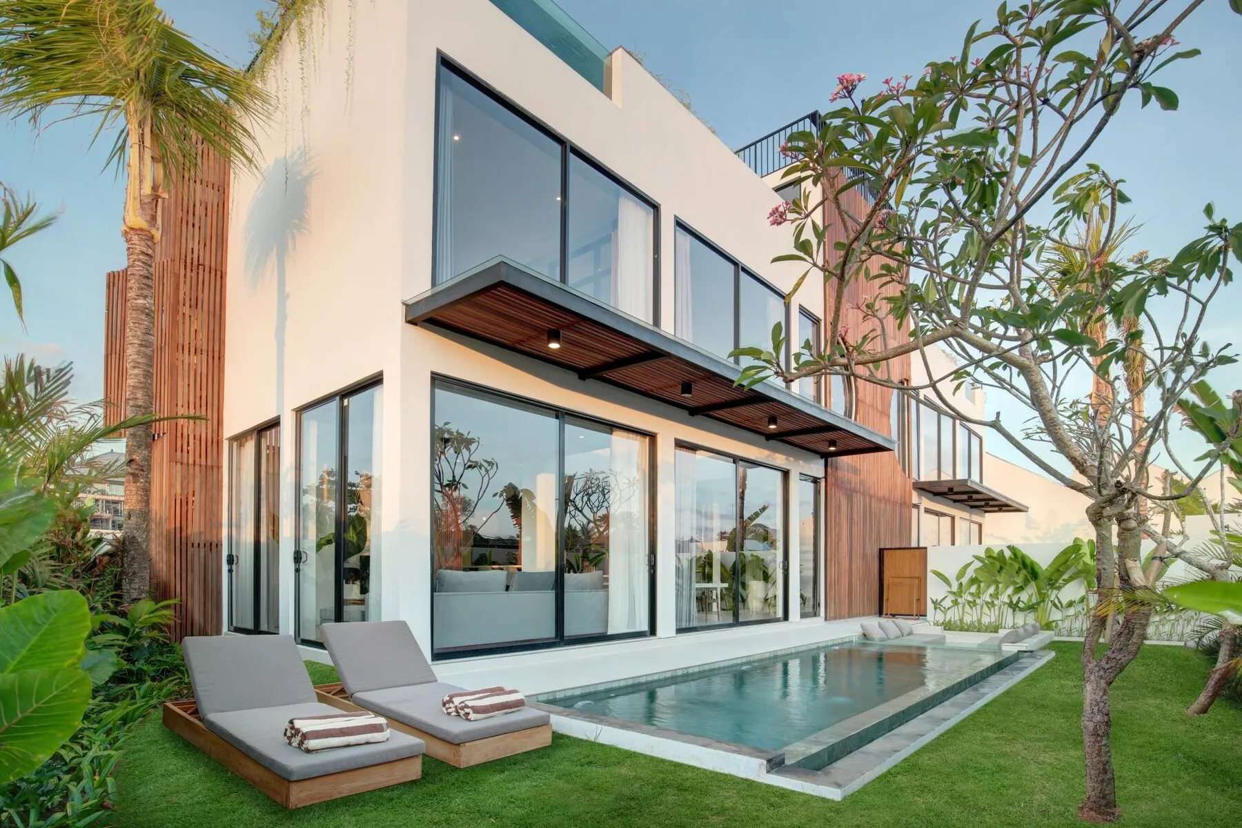 Villas à 2 minutes de la plage avec piscines sur le toit !, 3 chambres, 263,3 m²