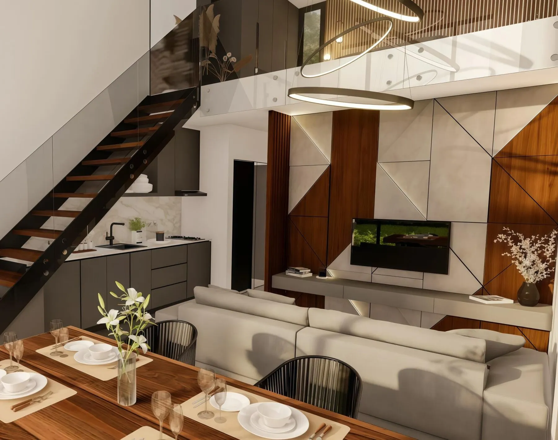 Élégant appartement duplex dans le prestigieux quartier de Canggu (Bali), 1 chambres, 50 m²