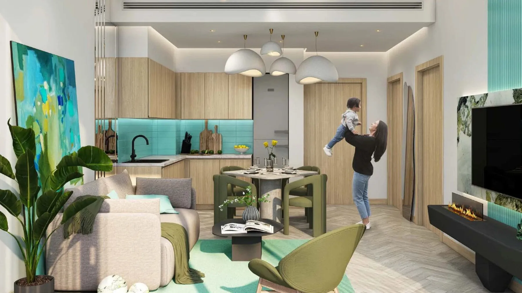 1 yatak odalı daire — Damac Hills 2, Dubai — 3/14