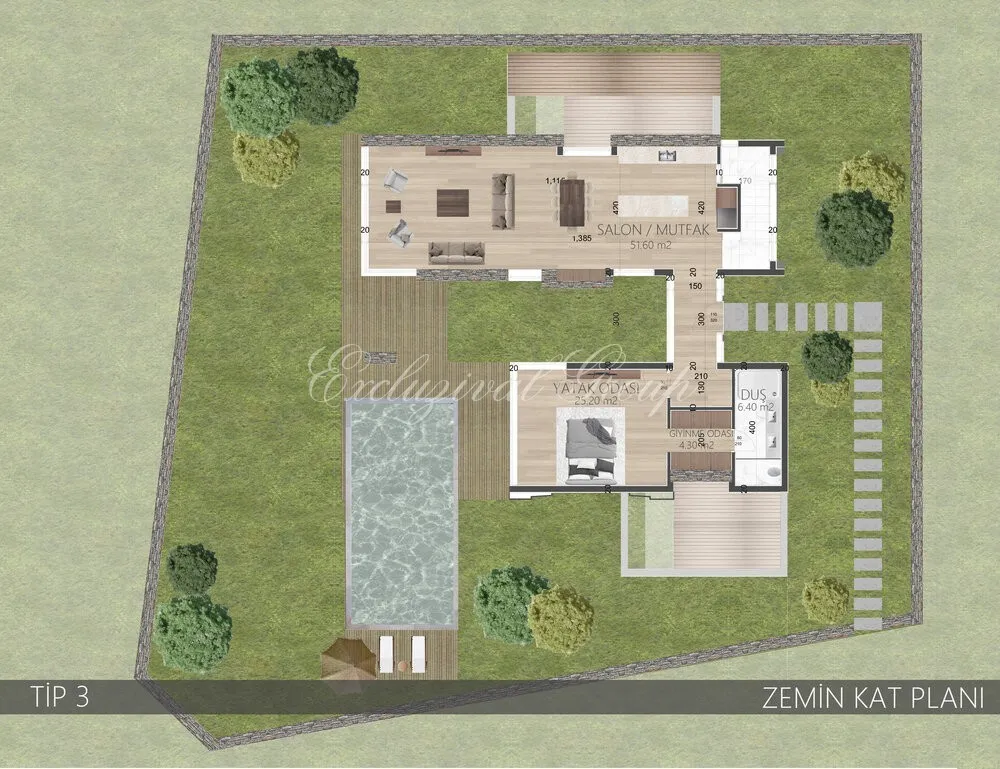 Villa met 2 slaapkamers te koop in Bodrum, Muğla — 11/20