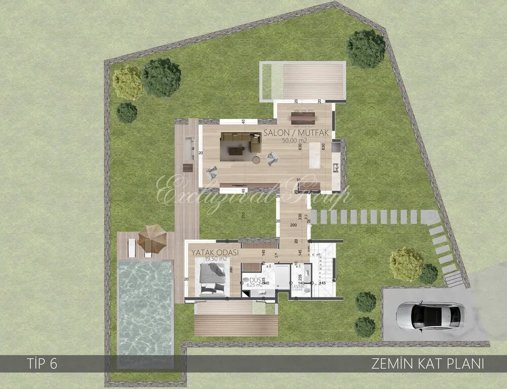 Villa met 2 slaapkamers te koop in Bodrum, Muğla — 17/20