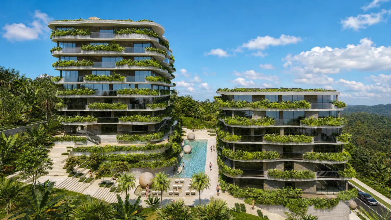 Apartment near Nai Harn with seawater pool, studio, 39 m²