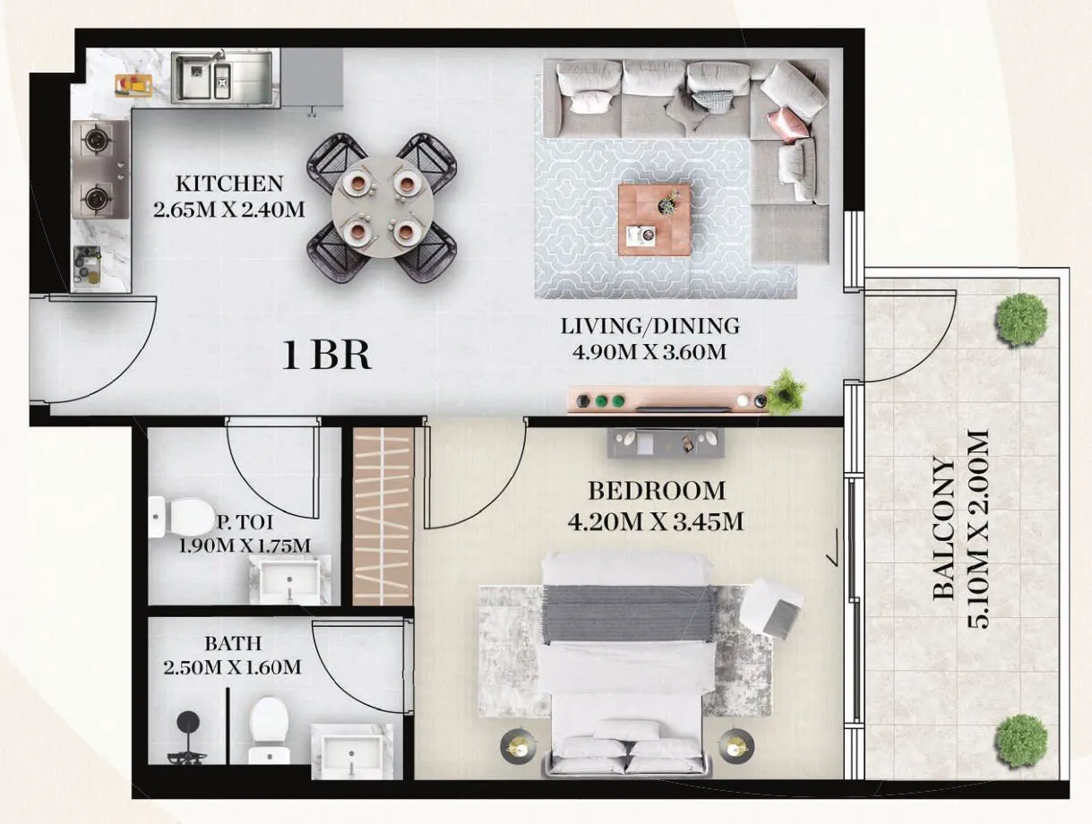 2 yatak odalı daire — Warsan 4, Dubai — 15/15