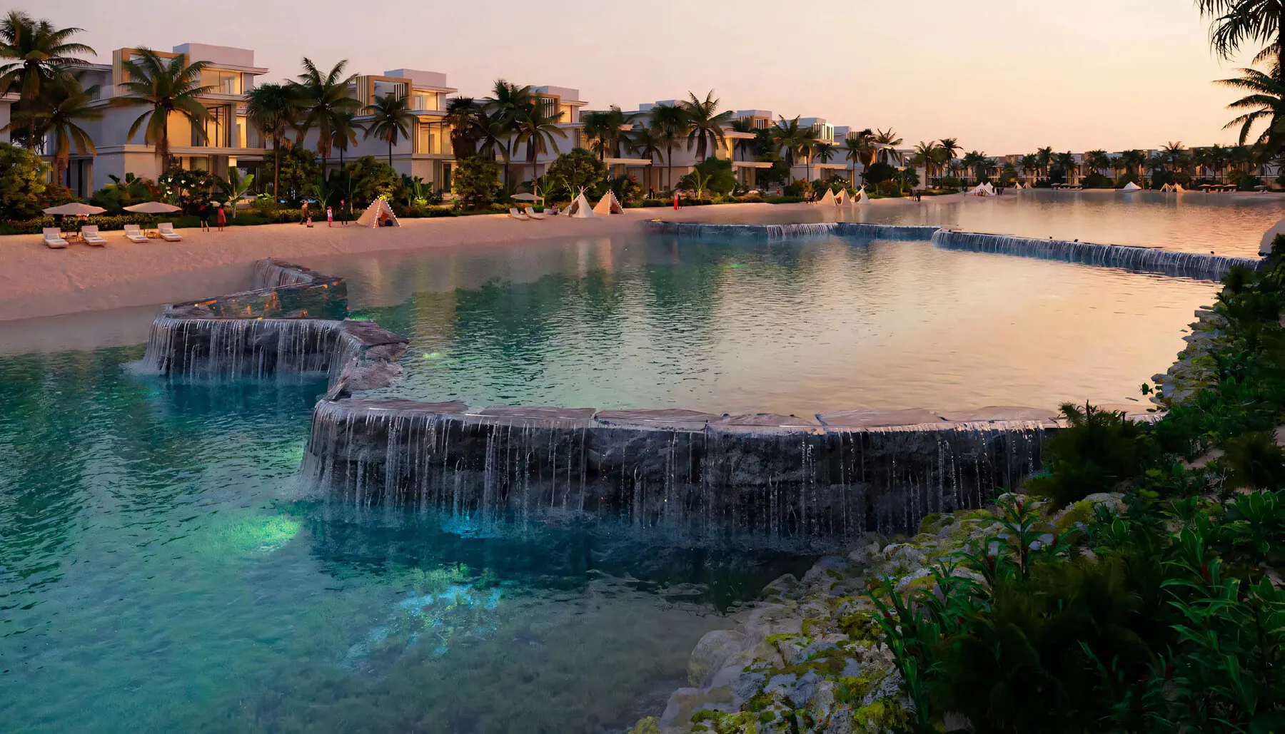 Herenhuizen en villa's in het wooncomplex Damac Islands in Dubailand! Op het grondgebied, 5 slaapkamers, 412 m²
