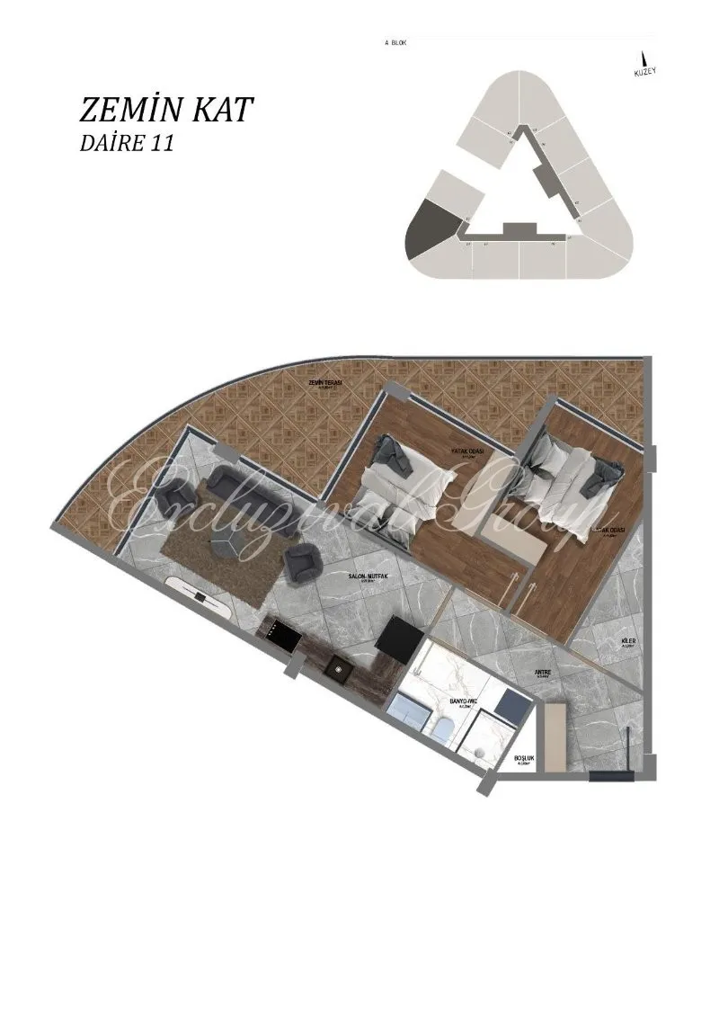 Wohnung mit 1 Schlafzimmer zum Kauf in Didim, Aydın — 15/20