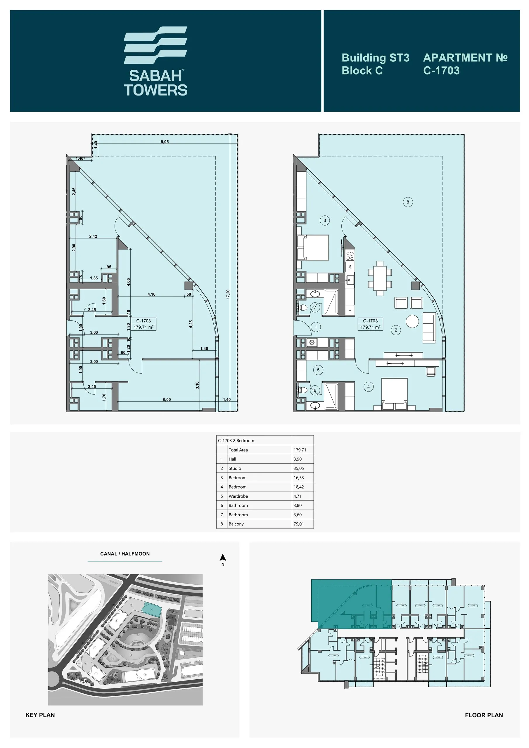 2 yatak odalı daire — Sea Breeze, Bakü, Abşeron — 2/3