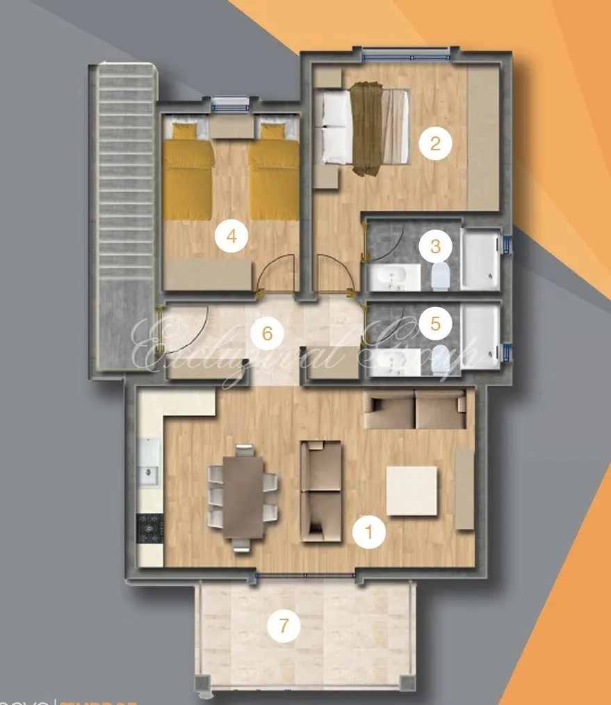 Appartement met 2 slaapkamers te koop in Bodrum, Muğla — 16/16
